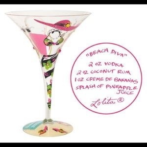 Lolita collectible martini glass - beach diva